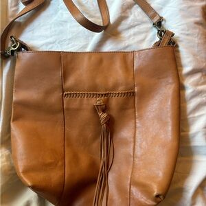 Lucky Brand Tan Leather Shoulder Bag